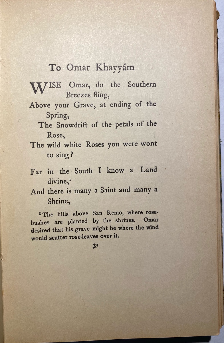 To Omar Khayyam by Andrew Lang