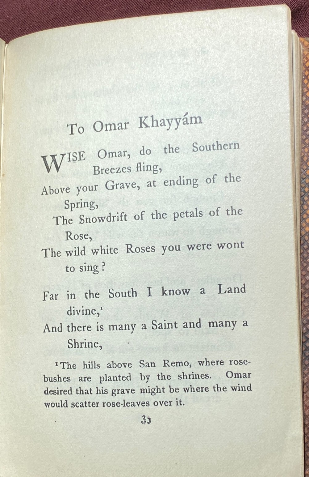 To Omar Khayyam, by Andrew Lang