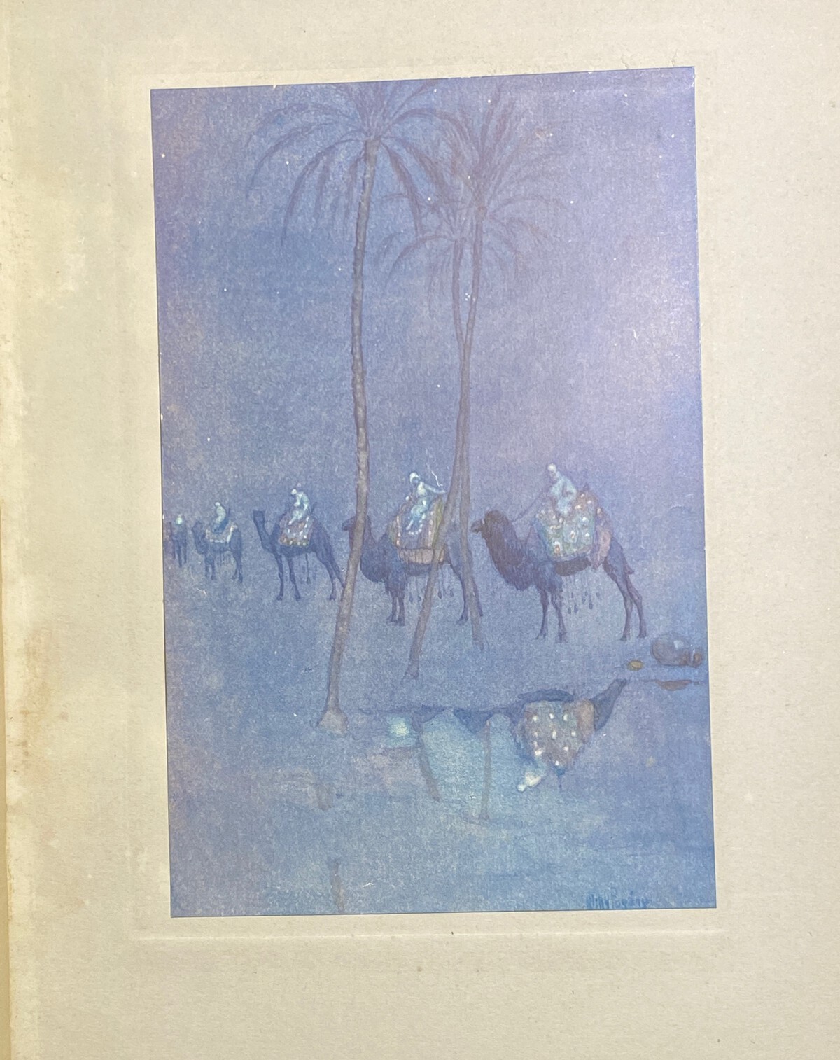 Camels riding through the desert