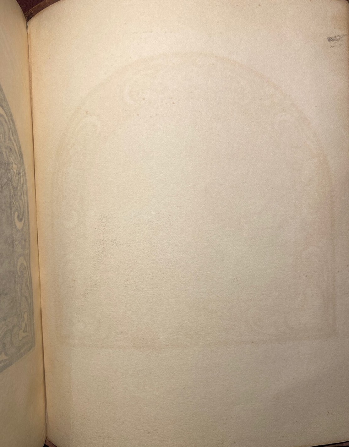 Faded imprint of the photo of the woman bowing