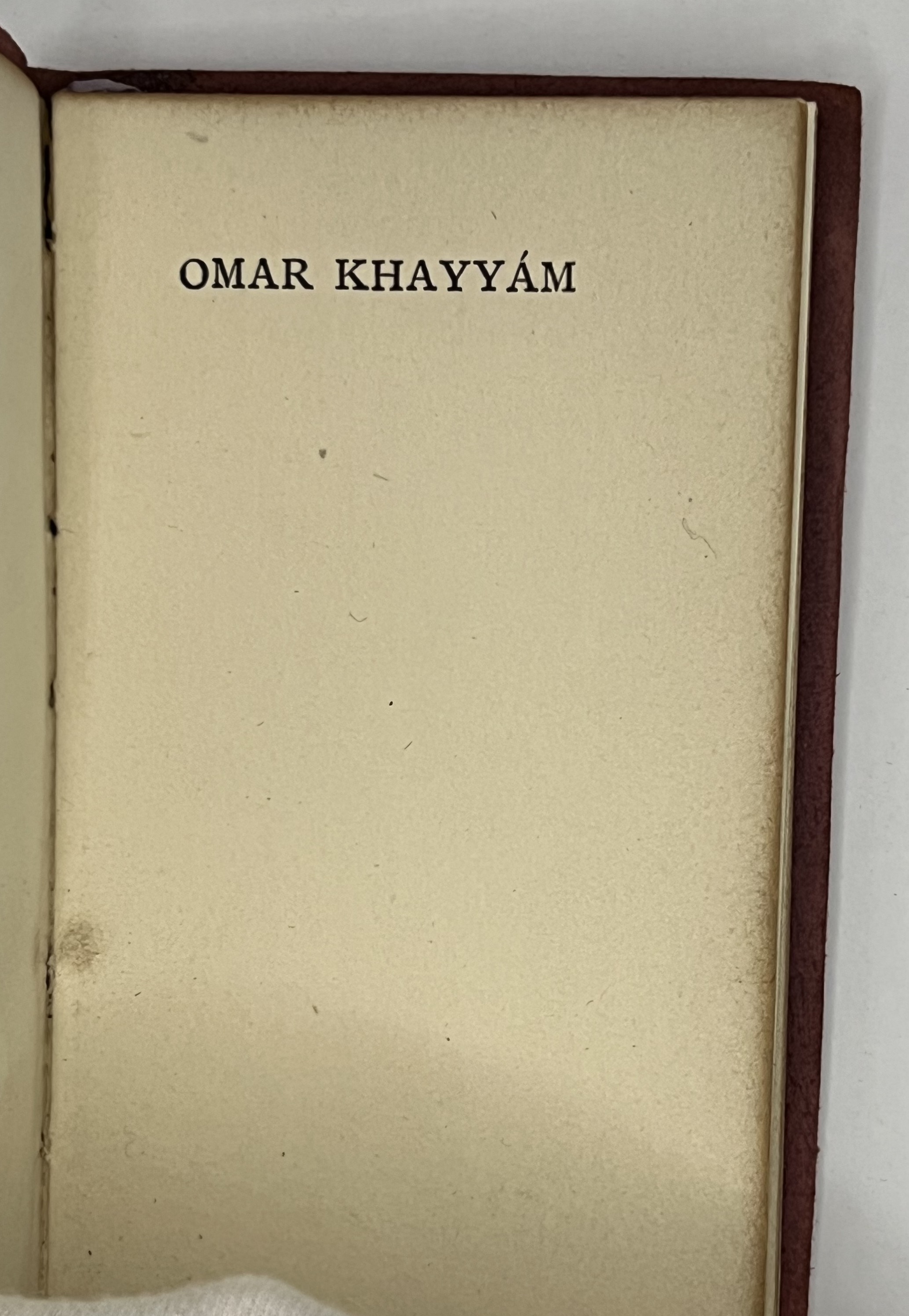 Initial title page of sorts that says Omar Khayyam