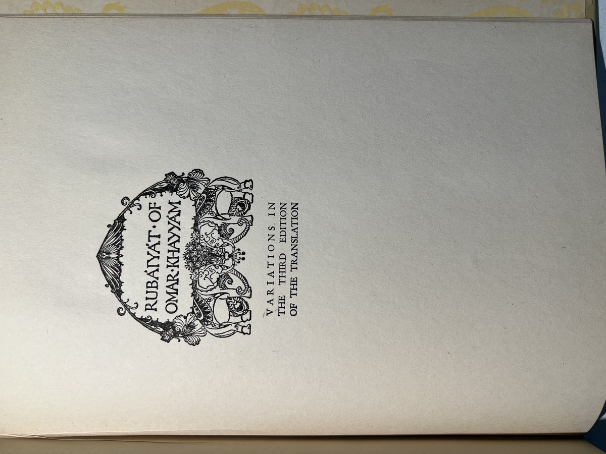 Variations in the third edition of the translation title page
