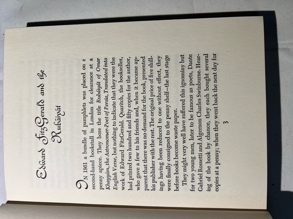 Edward FitzGerald and the Rubaiyat by Gordon S. Haight