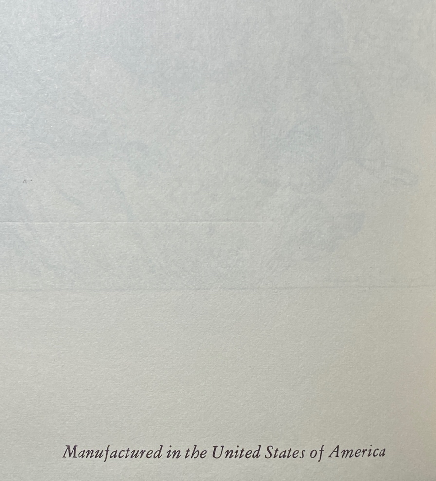 End page saying it was manufactured in the USA