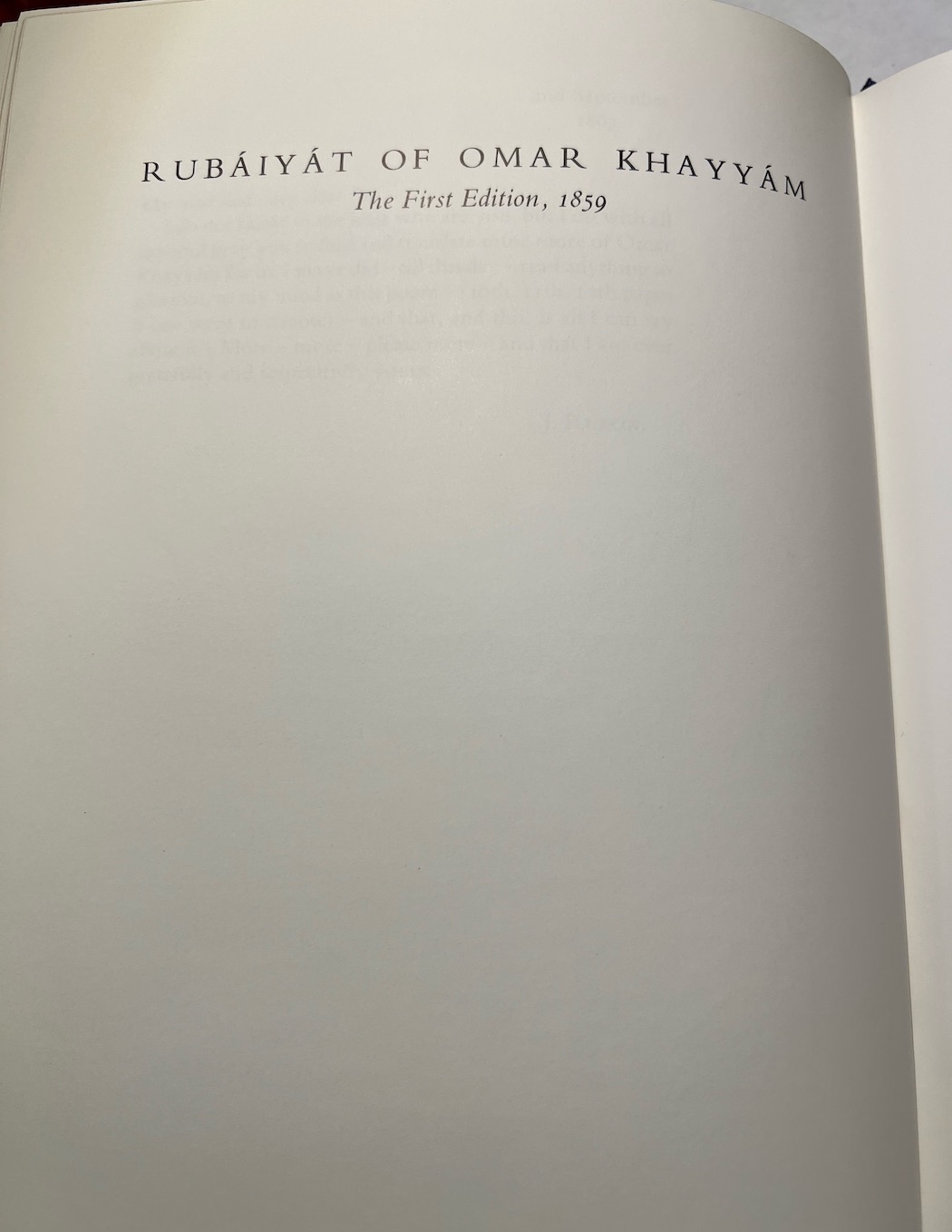 First edition - Title Page