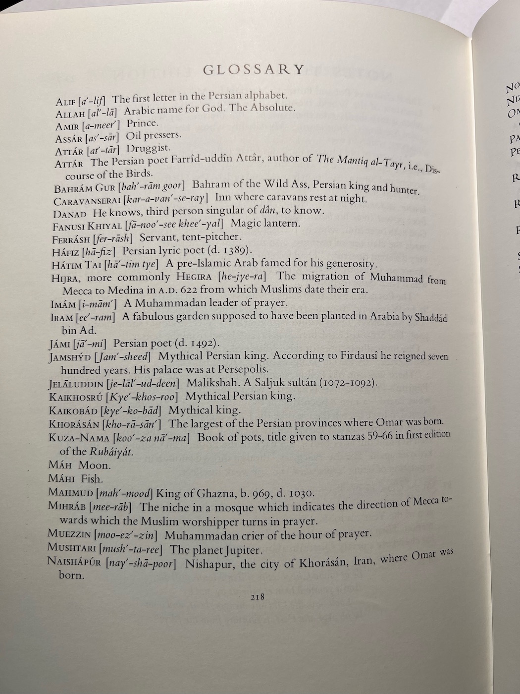 Glossary first page