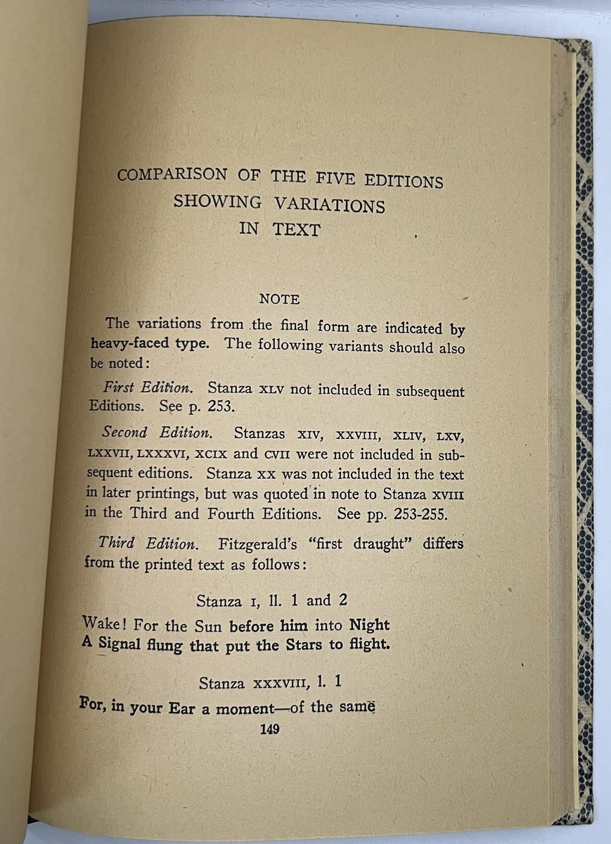 Comparison of The Five Editions Showing Variations in Text - first page